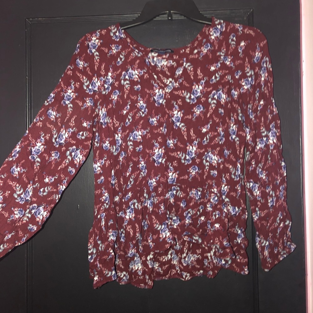Floral American Eagle Top